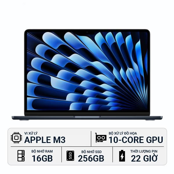 MacBook Air M3 2024 13 inch 16GB 256GB 8-core CPU / 8-core GPU