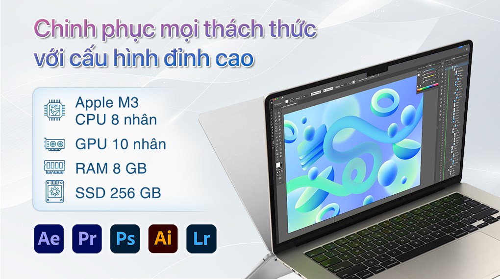 MacBook Air M3 2024 15 inch 8GB 256GB | Chính hãng Apple