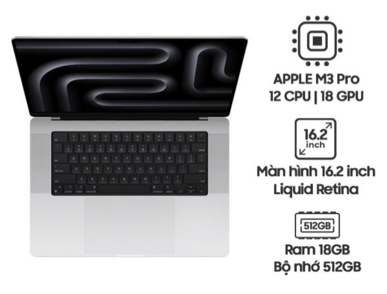 MacBook Pro M3 Pro 16 inch 2023 18GB - 512GB