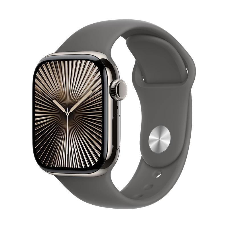 Đồng hồ thông minh Apple Watch Series 10 - GPS + LTE, 42mm - Vỏ Titan Dây Cao Su