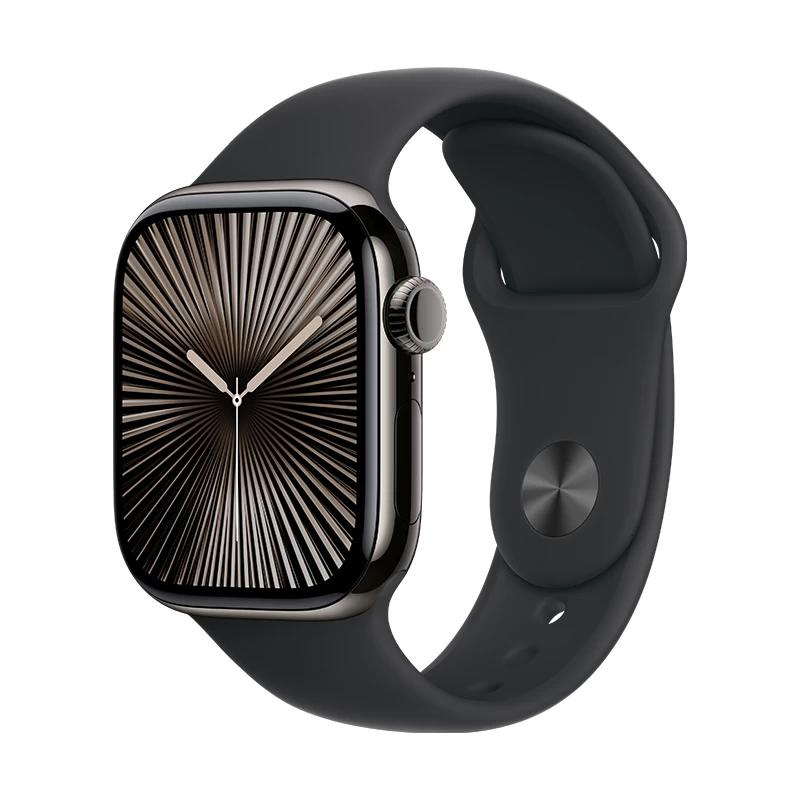 Đồng hồ thông minh Apple Watch Series 10 - GPS + LTE, 42mm - Vỏ Titan Dây Cao Su