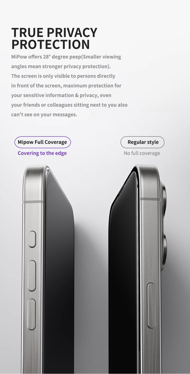 CƯỜNG LỰC MIPOW KINGBULL IPHONE 16 6.1” HD ANTI-SPY PREMIUM SILK – BJ605-BK
