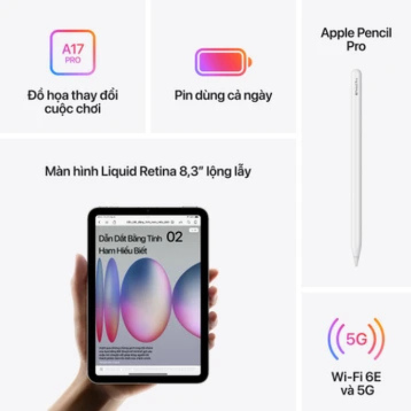 Máy tính bảng Apple iPad Mini 7 - 5G - 256GB