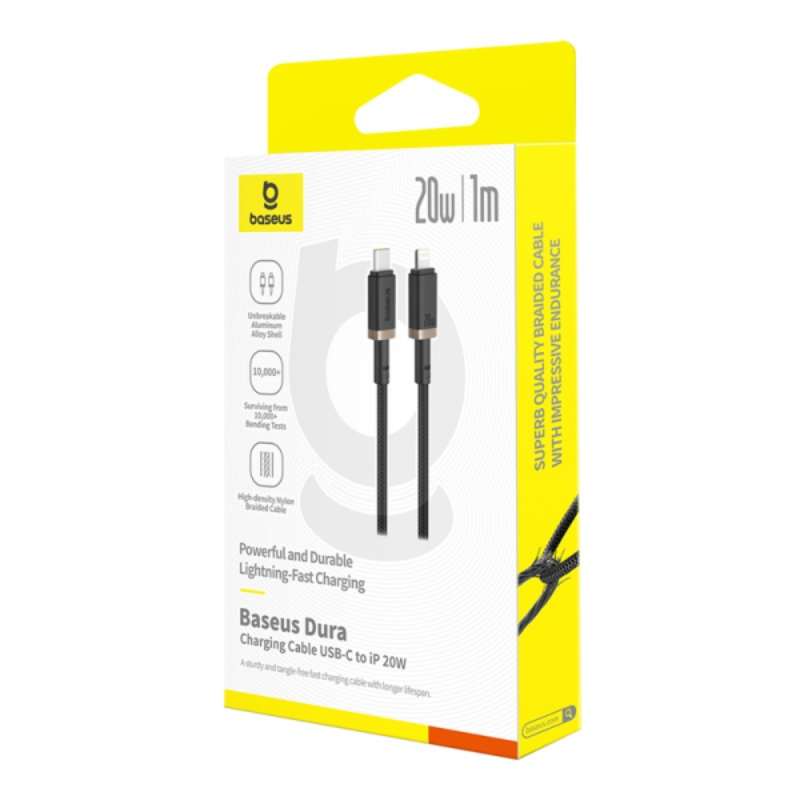 Cáp Baseus Dura Series USB-C To Lightning 20W dài 1m