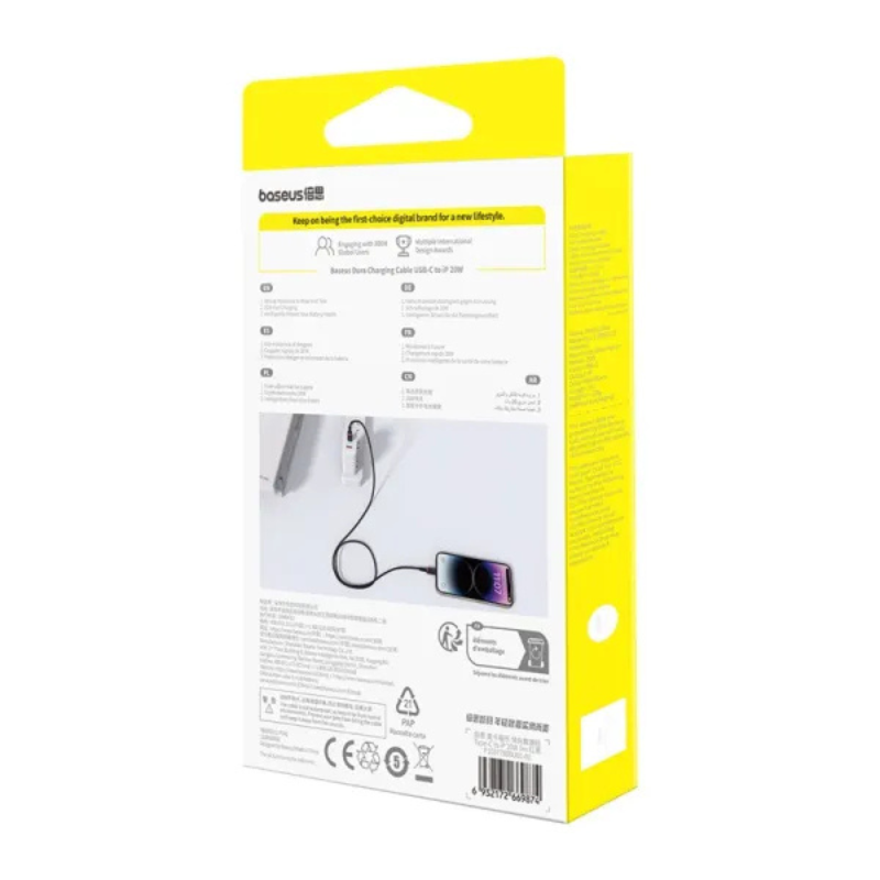 Cáp Baseus Dura Series USB-C To Lightning 20W dài 1m