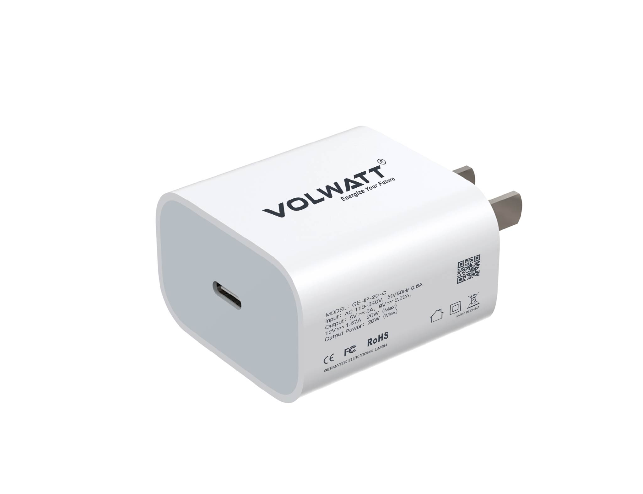 Củ sạc nhanh Volwatt GE-IP-20-C Fast Charger