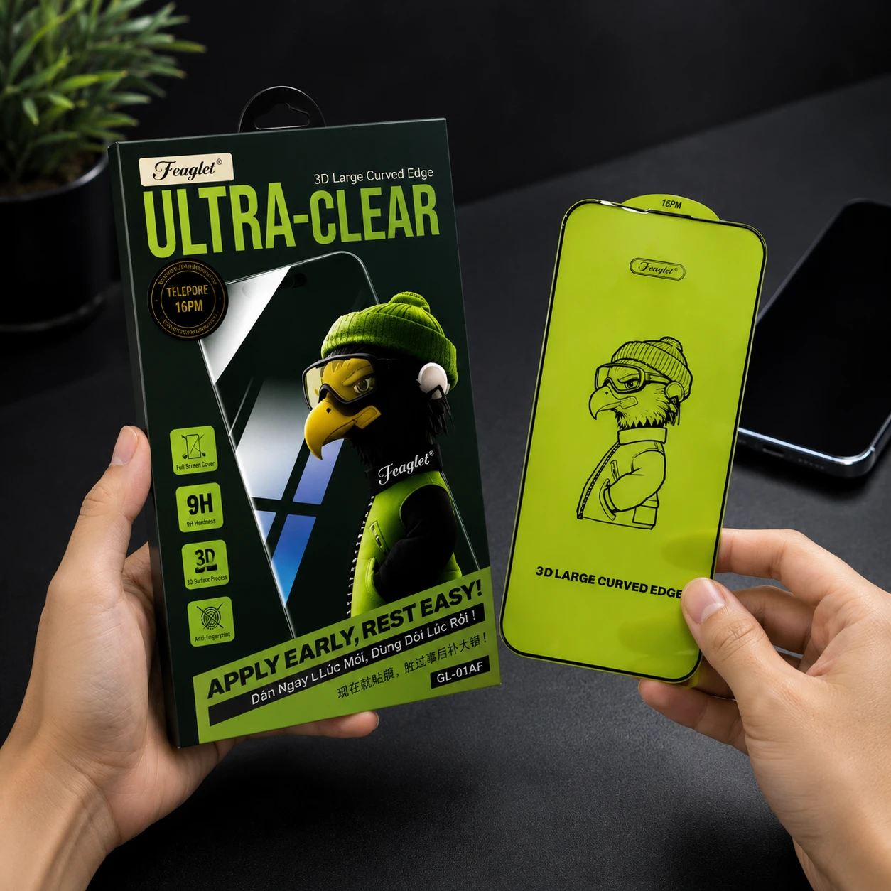 Cường lực Feaglet Ultra Clear 18 Pro/18 Pro Max