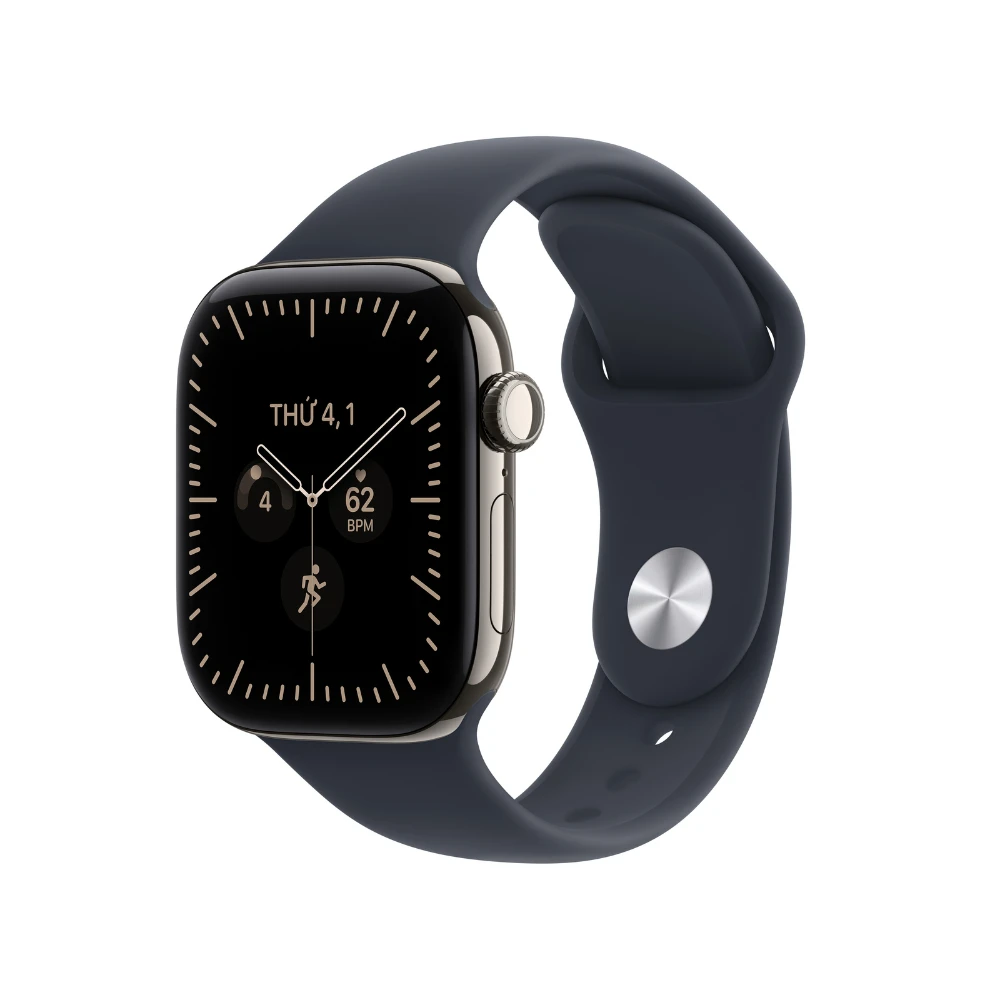 Đồng hồ th&ocirc;ng minh Apple Watch Series 12 - GPS + Cellular, 42mm - Viền Titan D&acirc;y Cao Su