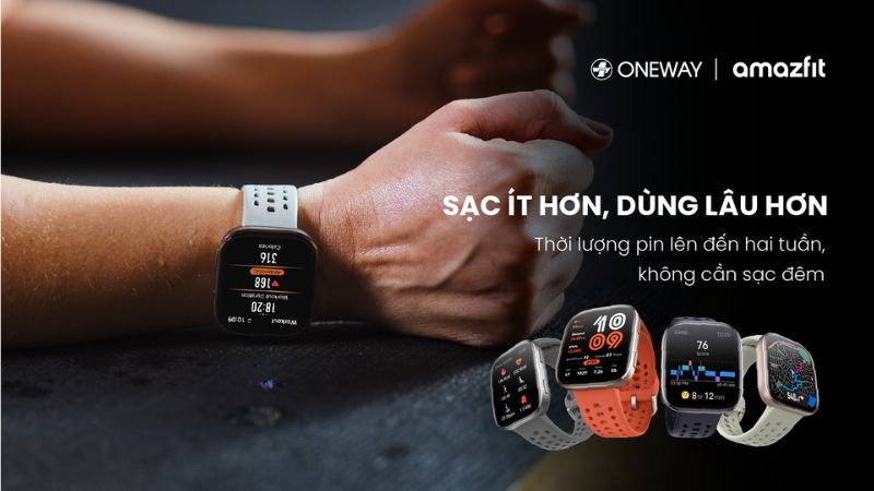 Amazfit Bip 6 thời gian pin vượt trội
