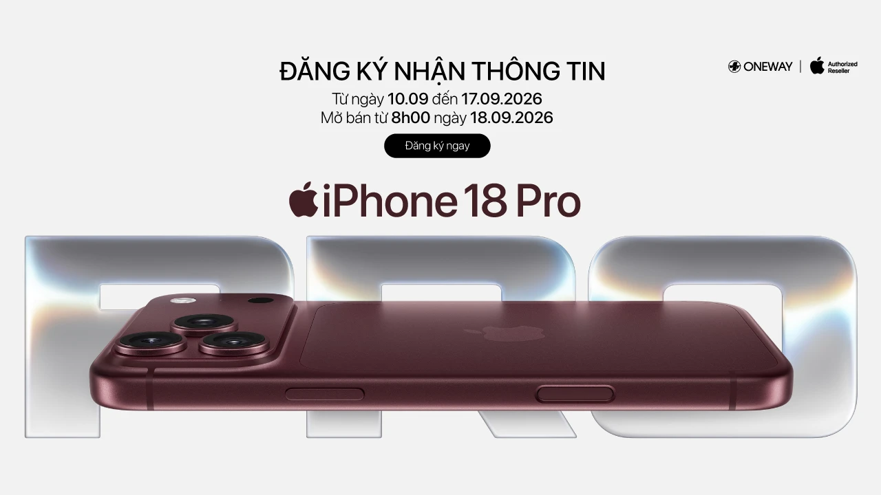 Đăng K&yacute; Nhận Th&ocirc;ng Tin iPhone 18 Pro