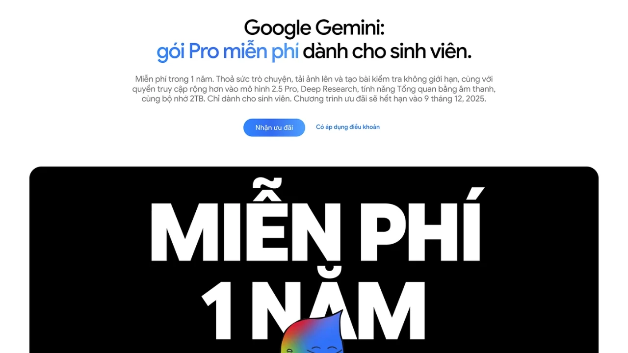 Hướng dẫn chi tiết đăng ký Gemini Pro miễn phí một năm cho sinh viên Việt Nam
