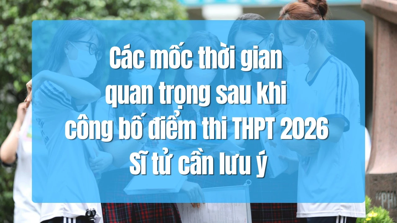 Các mốc thời gian quan trọng sau khi công bố điểm thi THPT 2026 sĩ tử không nên bỏ lỡ