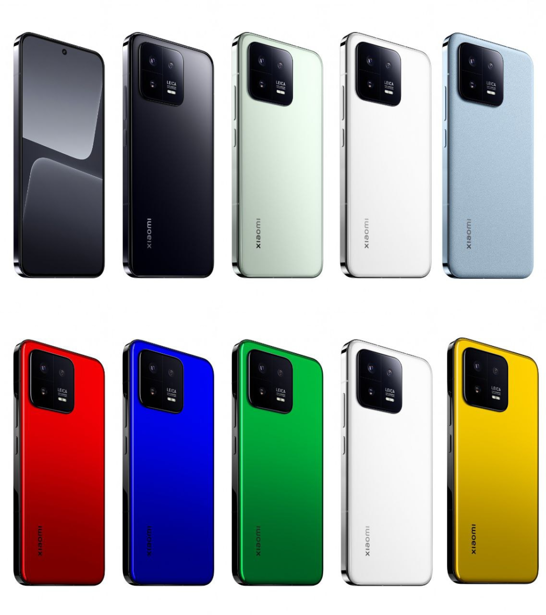 Xiaomi 13 có 4 màu và Xiaomi 13 Pro có 5 màu 