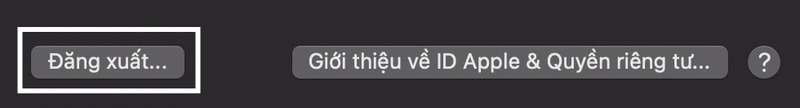 Đăng xuất iCloud trên MacBook M1