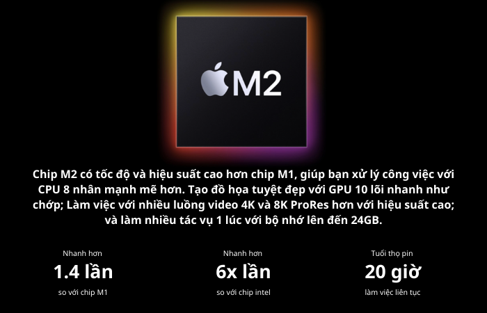 MacBook Pro M2 có sức mạnh vượt trội so với phần lớn laptop trên thị trường hiện tại