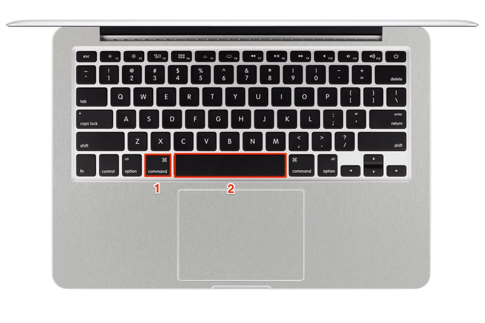 Phím tắt Command + Space mở Disk Utility