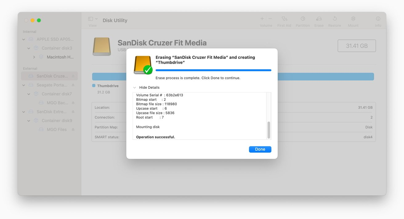 Kết thúc format USB trên máy tính