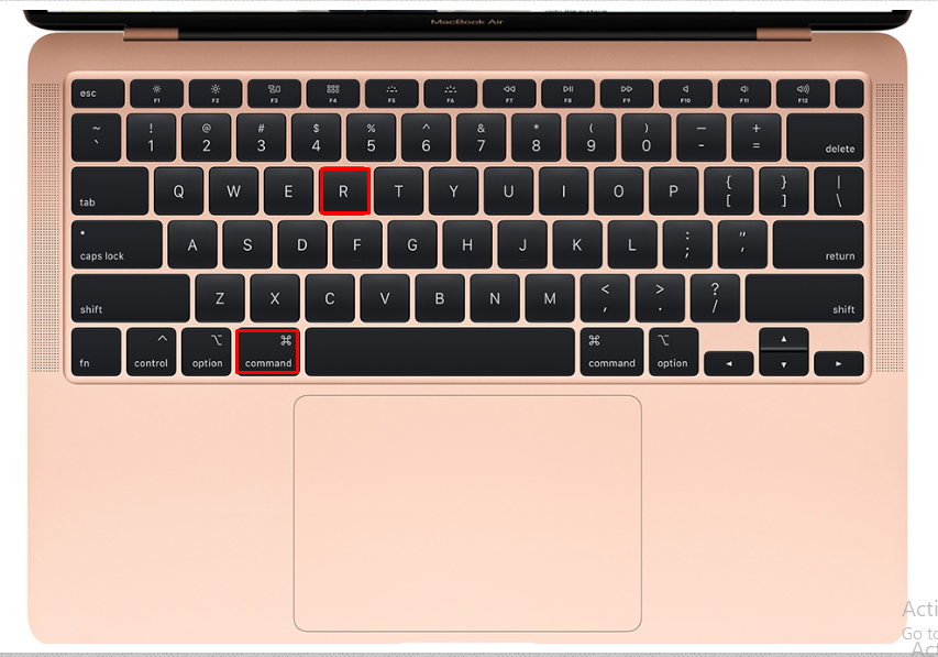 Tổ hợp phím Command + R trên bàn phím MacBook