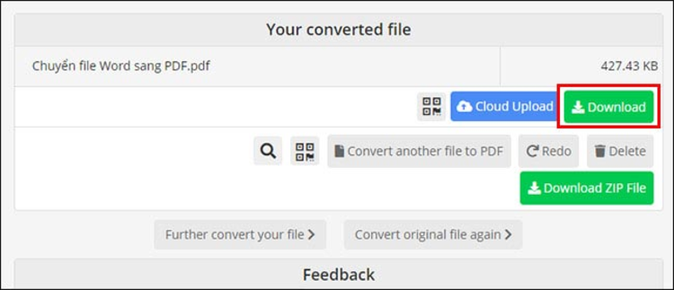 Bấm “Download/Tải xuống” để tải file PDF về máy 