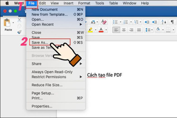 Bạn chọn “File”, rồi bấm chọn “Save As”