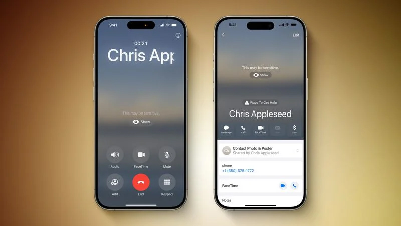 Cảnh báo nội dung nhạy cảm mở rộng bản cập nhật iOS 17.2