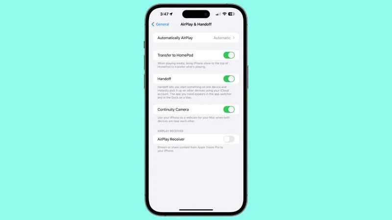 Tùy chọn Airplay 